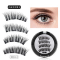 Magnetic false eyelashes - european & american style, four-clip set, glue-free, reusable, magnetic eyelashes