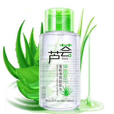 Aloe vera clear makeup remover - gentle, hydrating, and non-irritating cleanser for face, eyes, and lips