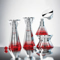 Factory direct: cosmetic glass bottle packaging - 120ml gradient set, includes pump bottle for essential oils and conical jar for creams and lotions
