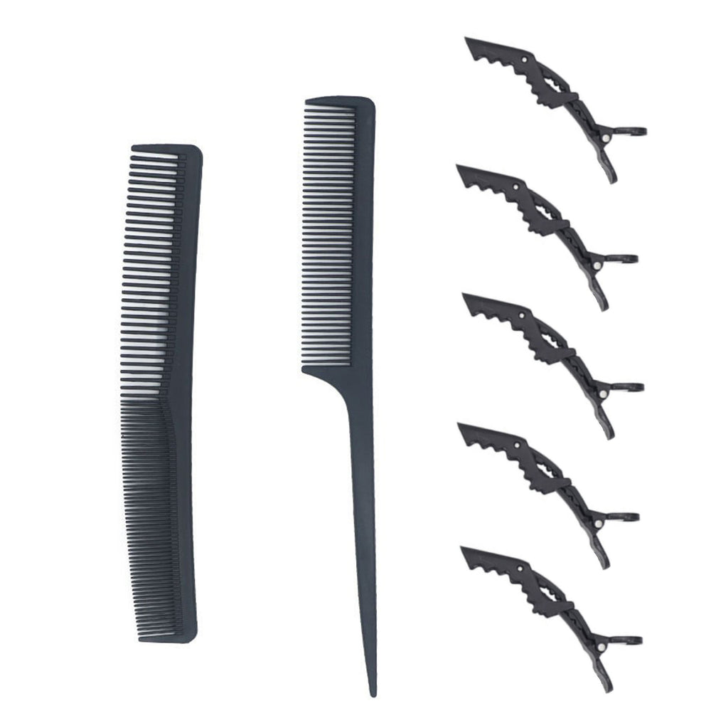comb clip 7-piece suit crocodile clip duckbill clip straight hair comb pointed tail comb two-end hairdressing tool