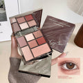 Gege bear seven-color fun eyeshadow palette - low saturation, shimmer, matte, highlight, contour, and blush all-in-one comprehensive palette