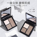 Novo sculpting multi-effect tri-color contour palette - all-in-one face sculpting, highlighting, contouring, and nose shadow palette for women