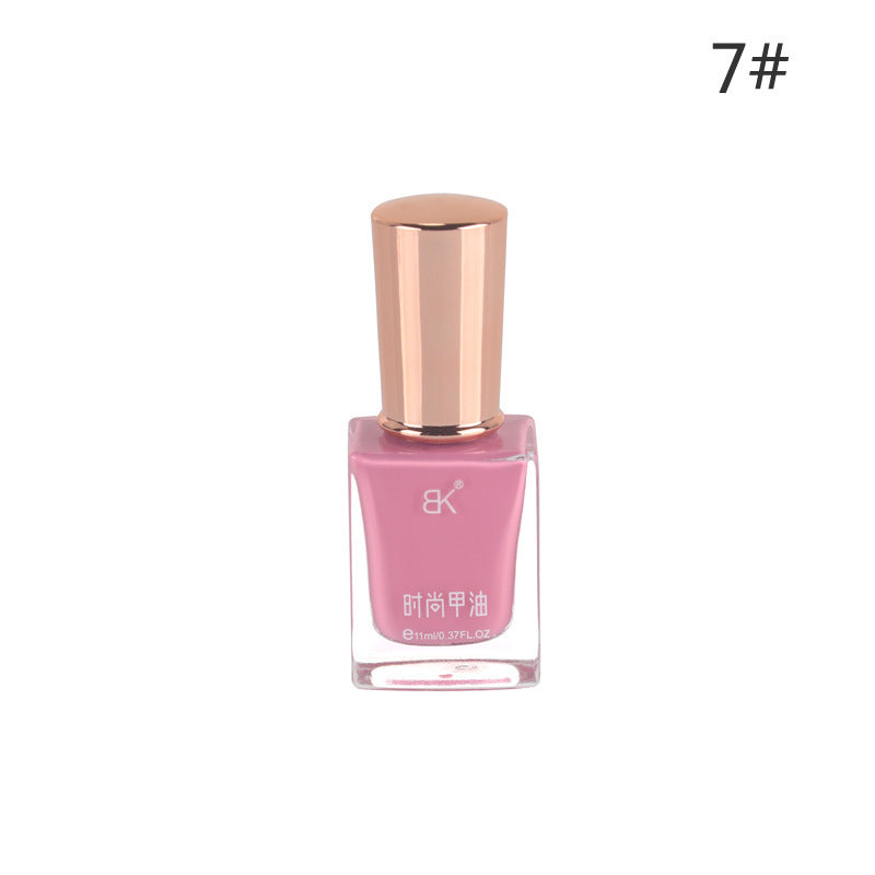 Bk summer new arrival: 36-color trendy oil-based nail polish - peel-off, no-bake, long-lasting, smudge-proof, brightening manicure