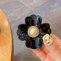 Japanese and korean hair accessories, gripper headwear, casualelegantgirl, back of the head, hair chuck, flower pearl shark clip