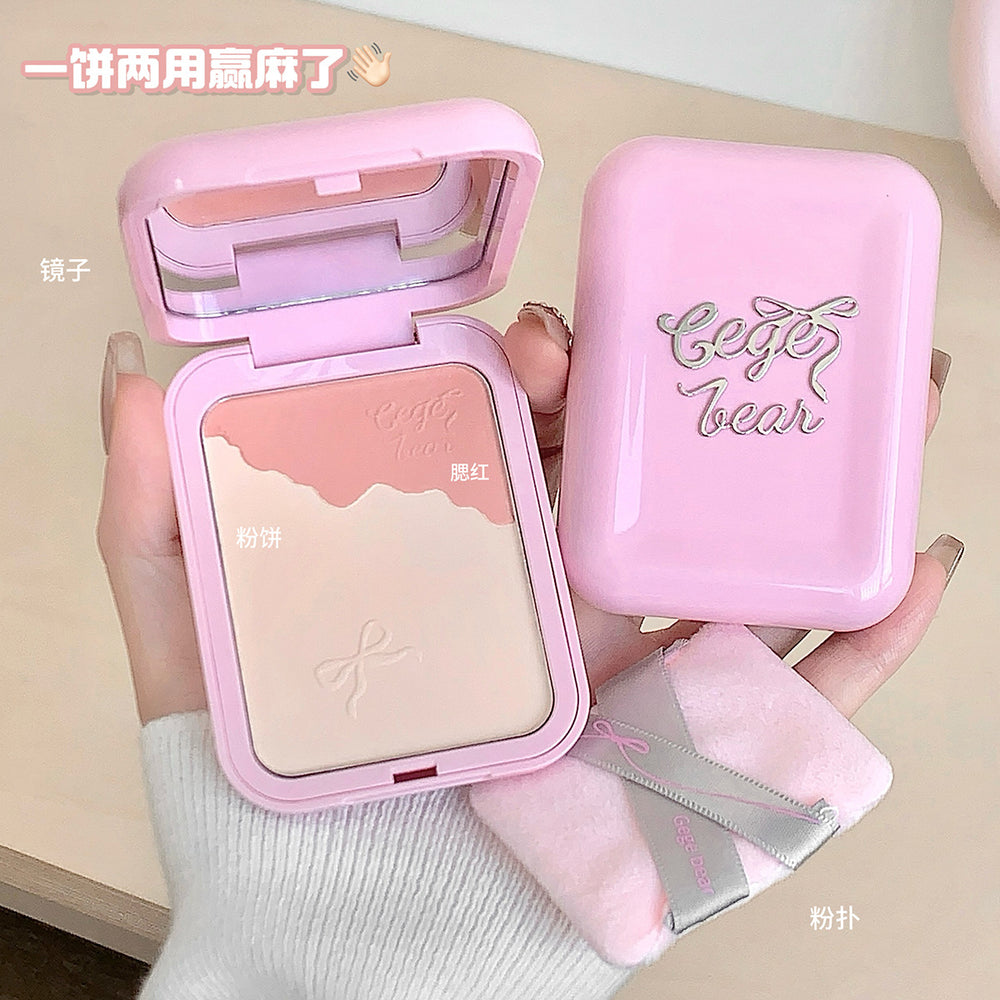 Gege bear clear and brightening blush powder combination waterproof oil control long-lasting makeup nature contouring all-in-one palette