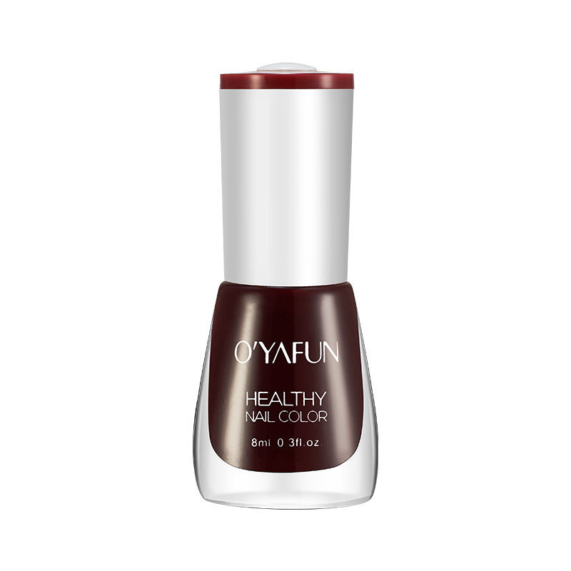 New ouyafei water-based nail polish, no baking required, quick-drying, peelable, 8ml, student-friendly clear top coat, wholesale