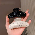 Women's frenchclassy polka dot shell casualfashioneasiest for match multi-hair sweet large back shark clip hair accessories