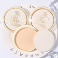 Lingdian soy milk powder cake female student affordable oil control makeup long-lasting invisible pores dry and wet dual-use dermabrasion large white cake