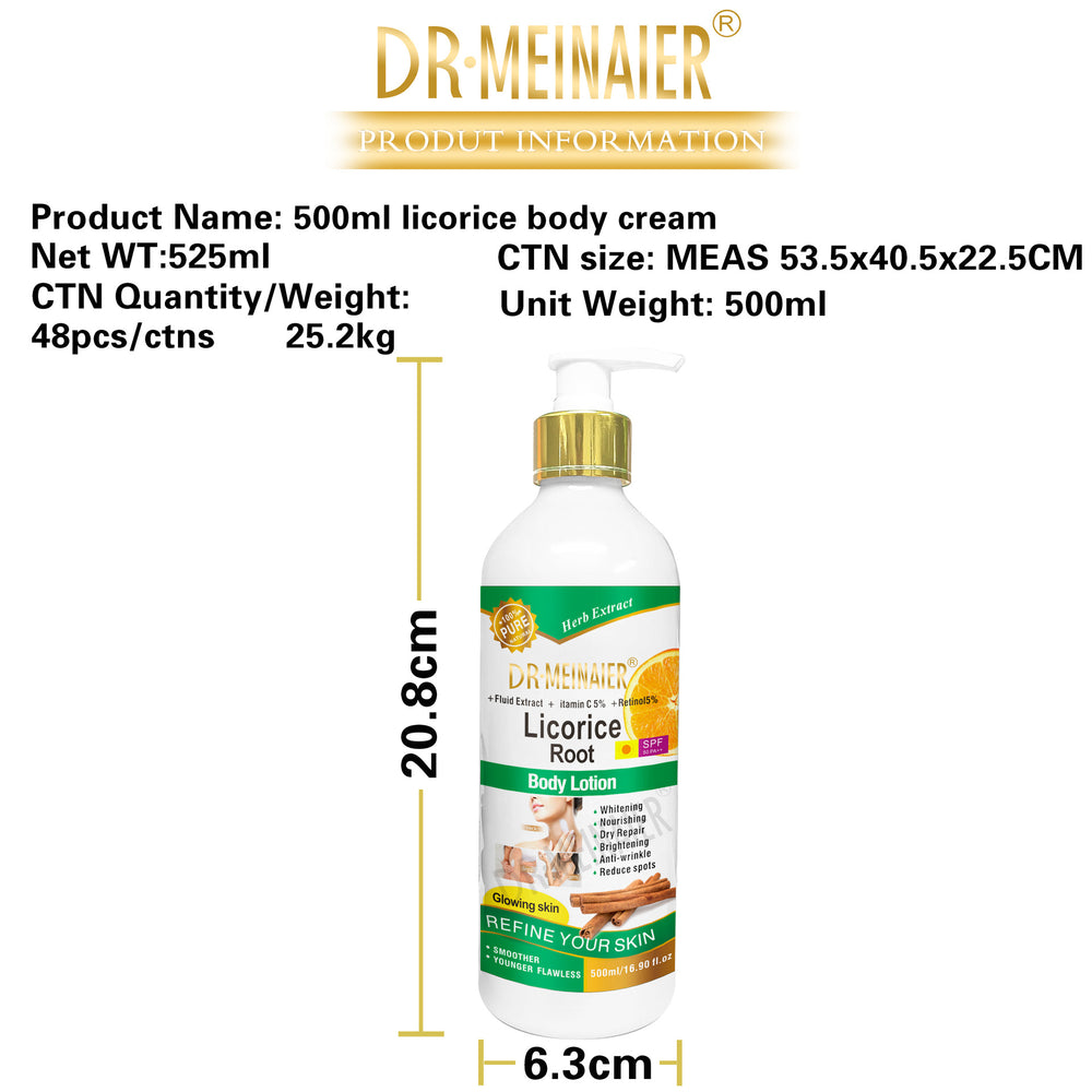 body lotion licorice body massage lotion moisturizing lotion moisturizing skin lotion 500ml factory wholesale