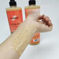 exclusive carrot scrub shower gel deep cleansing, nourishing, removing chicken skin and brightening skin export 1000ml