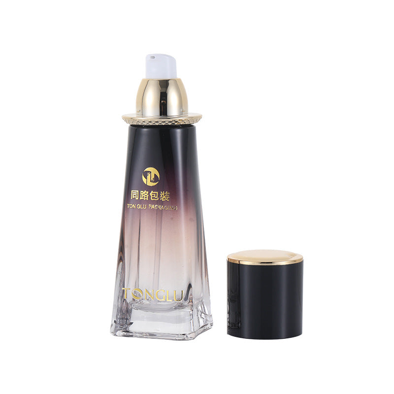 New cosmetic glass suit packaging material 120ml water emulsion dispensing glass bottle cream skin care product suit bottle