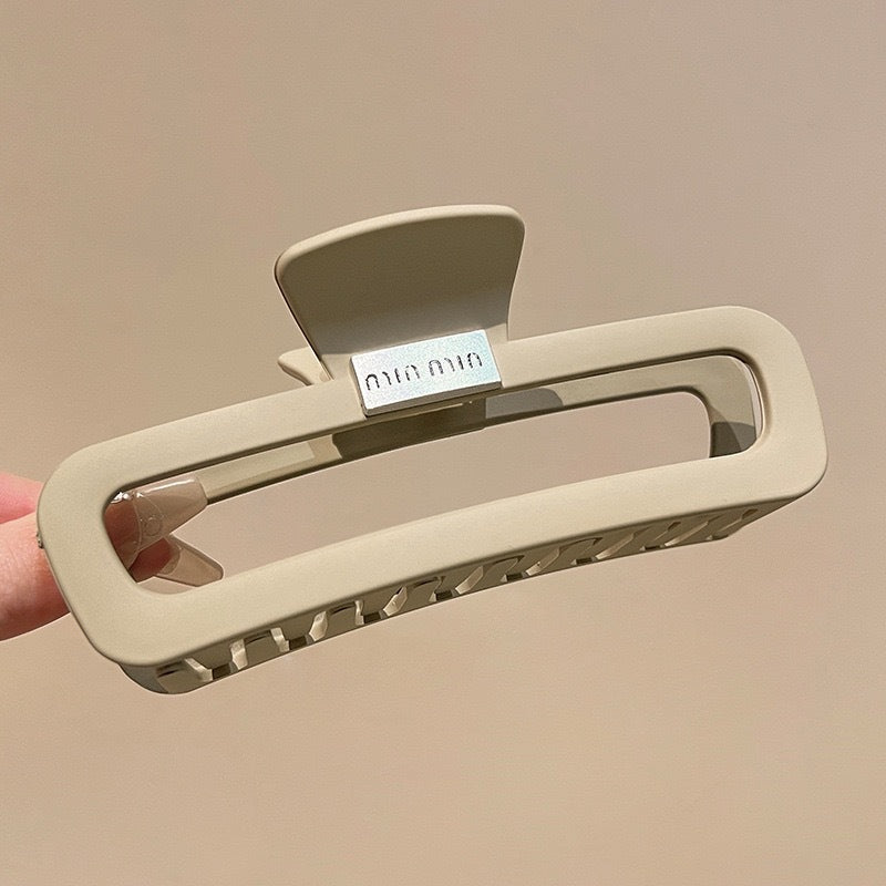 Large rectangular claw clip for thick hair - extra large hair styling clip for women - 2024 new high-end hair clip - back of head hair clip