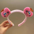Sweet kitty~ cartoon cat plush headband - perfect for washing face & makeup, cute girl's hair accessory for autumn & winter