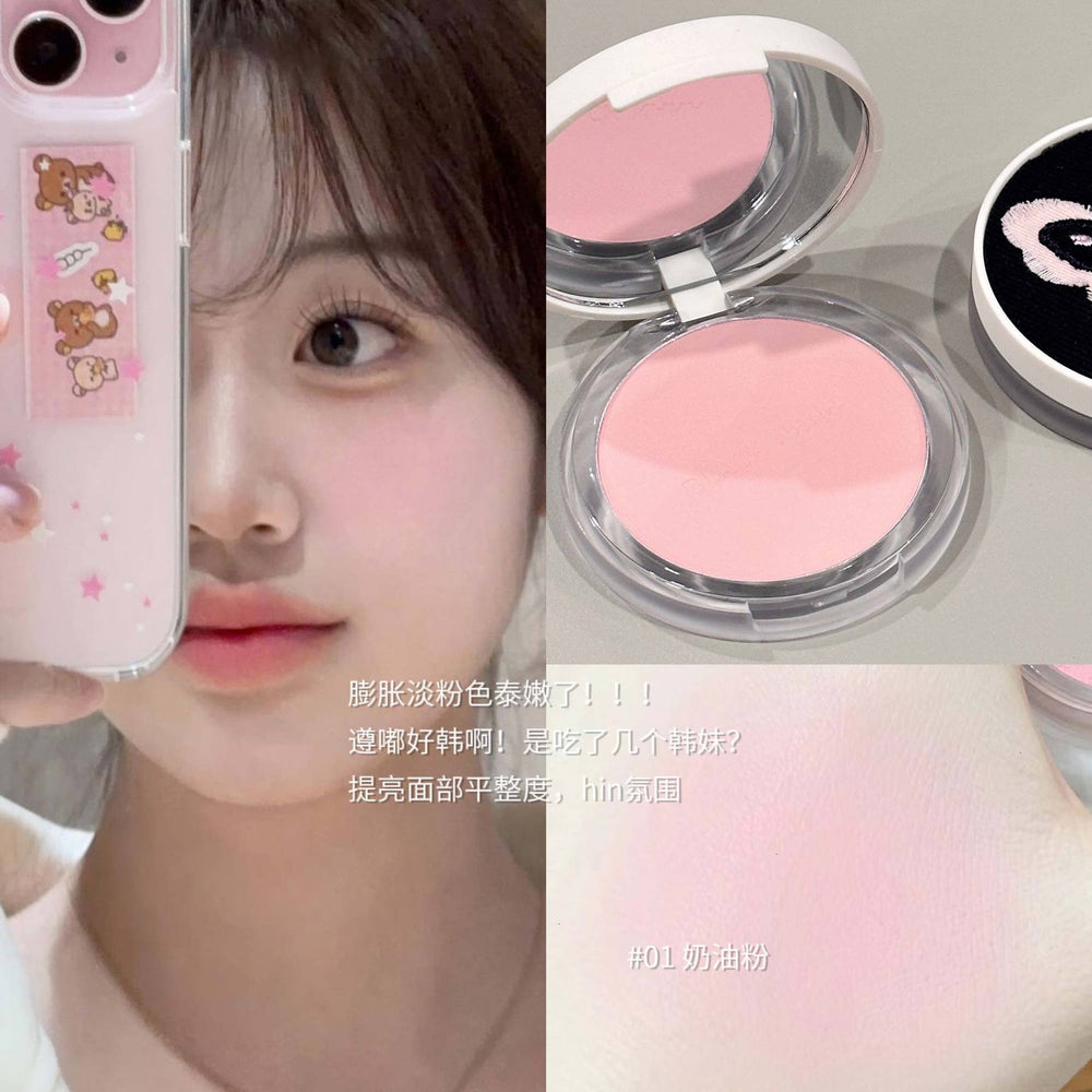 Black nana "dream butterfly" single blush - peachy pink, flattering, natural matte finish