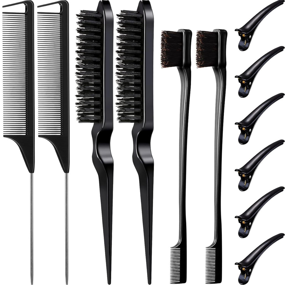 Hairdressing comb, three rows of pointed tail comb, fluffy hair, hair comb, hair cleaning tool, various combs, cleaning brush