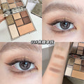 Gege bear seven-color fun eyeshadow palette - low saturation, shimmer, matte, highlight, contour, and blush all-in-one comprehensive palette