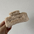 2024fall and winternew arrivalstuffed gripper square fur clip easiest for matchcute hair clip women's back head hair accessories