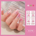 Zhengxiang factory customized japanese and korean nail art stickers hot stamping 5d epoxy imitation diamond starburst christmas nail stickers full stickers wholesale