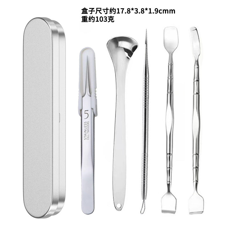 Ready-to-ship acne needle stainless steel cell clip facial cleansing tool nose blackhead scraper acne clip beauty tool