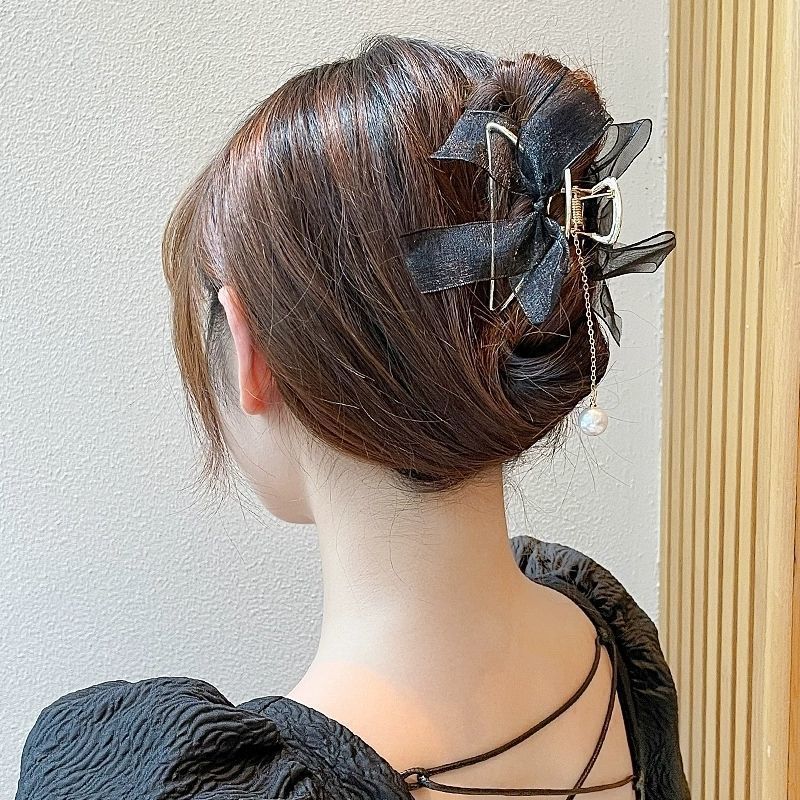 New arrivalclassy sense bow hair clip summer autum tassel gripper lace shark clip mesh hair clip hair clip hair accessories