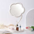 Flower portable mirror desktop dressing mirror home dormitory plastic storage for home sunflower makeup mirror
