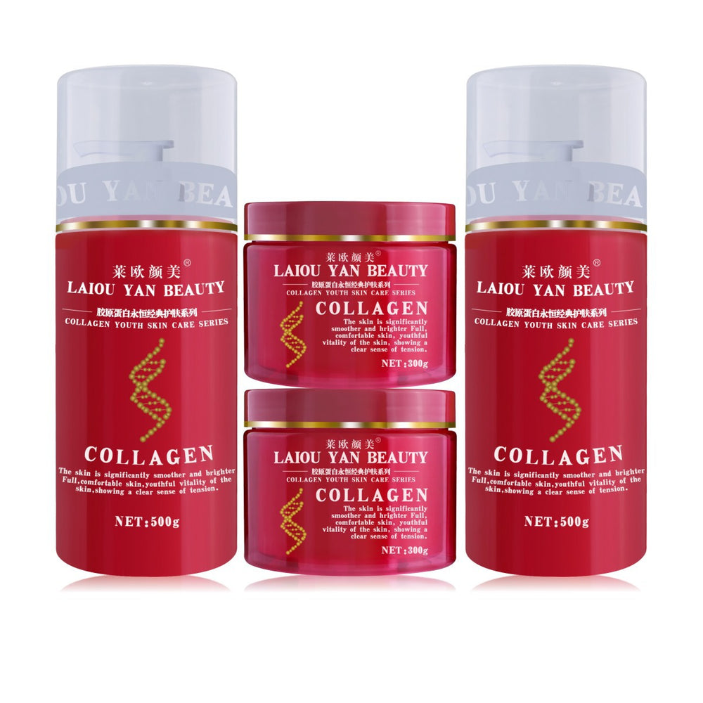 beauty salon collagen skin care 4-piece set, hydrating, moisturizing, tender and brightening classic hospital wear customer set