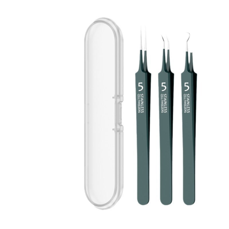 Factory direct stainless steel blackhead remover kit - includes blackhead extractor, pimple popper, and acne treatment tools