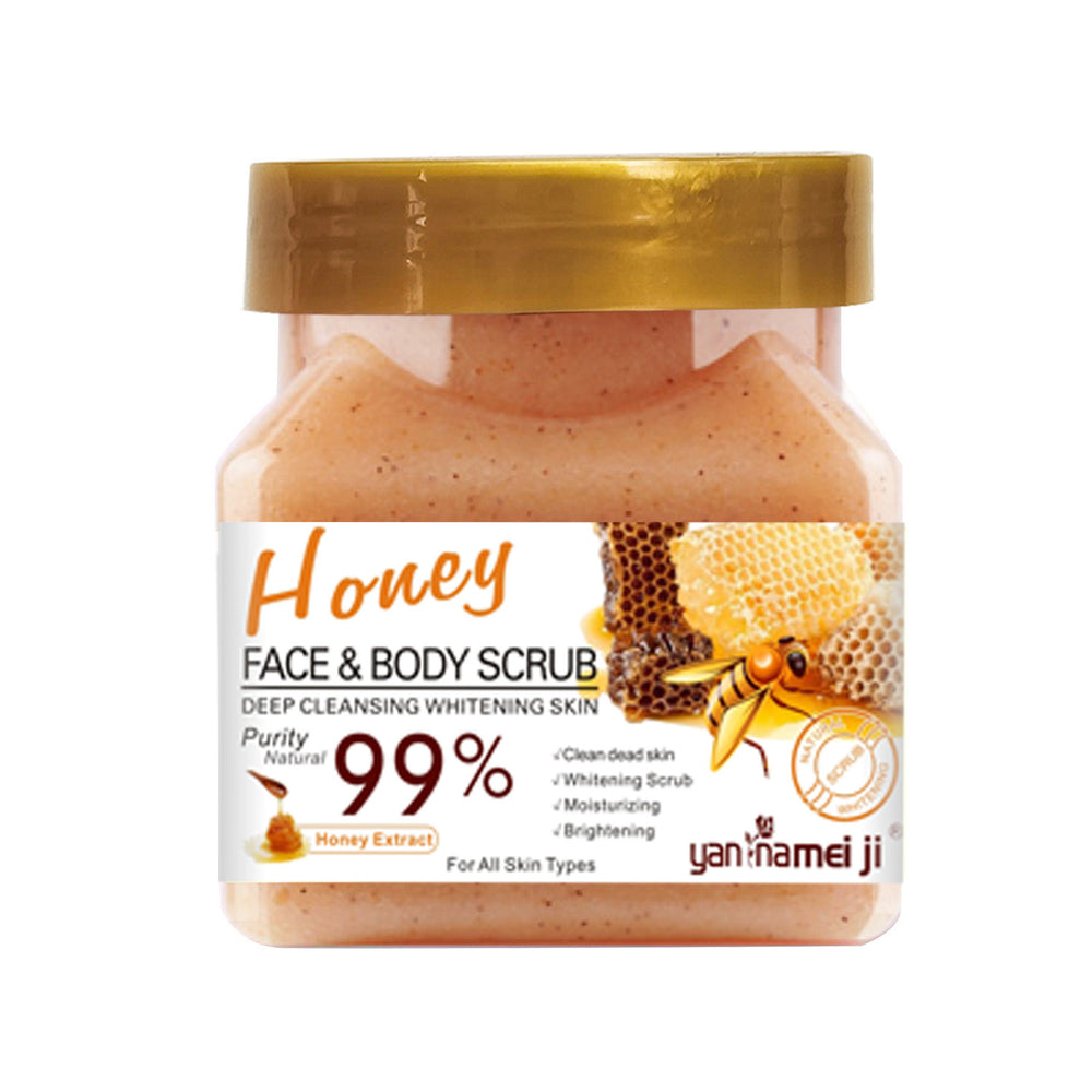 square bottle rice scrub to remove dead skin, clean fruit scrub to remove chicken skin, rose exfoliating cream 350g