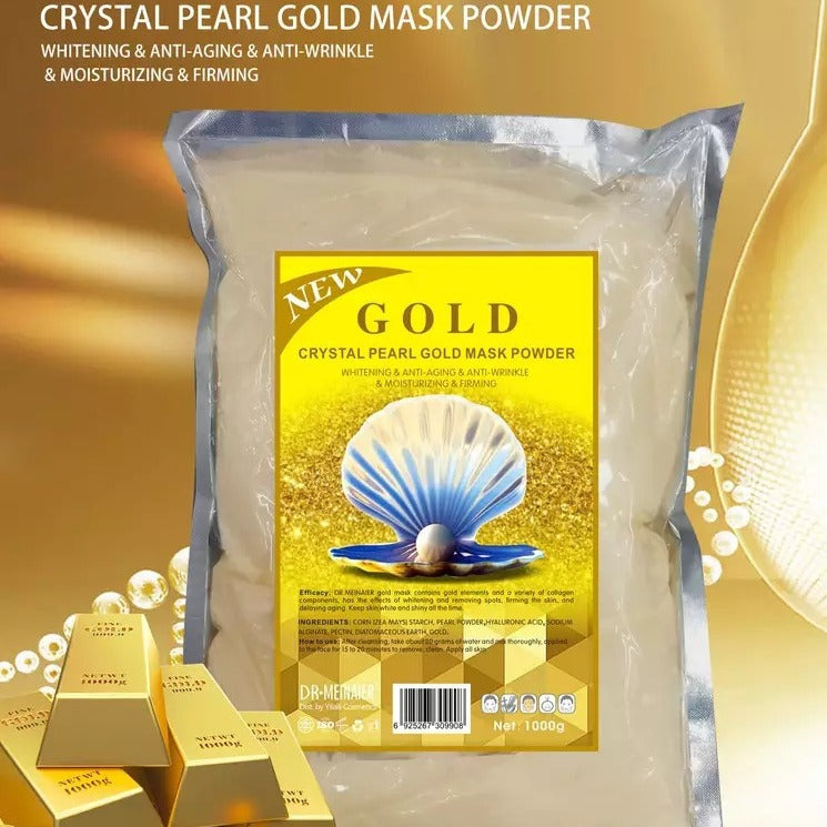 24k gold collagen jelly mask powder - natural crystal beauty facial moisturizing mask powder - skincare (cross-border)
