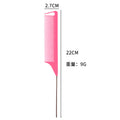 Hair comb sectioning highlight pointed tail steel needle comb tony cover hairdresser hair comb colorful wig comb wholesale