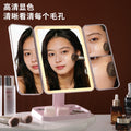 Led makeup mirror - stackable, desktop/tabletop, high-definition, with lighted smart beauty mirror for home use