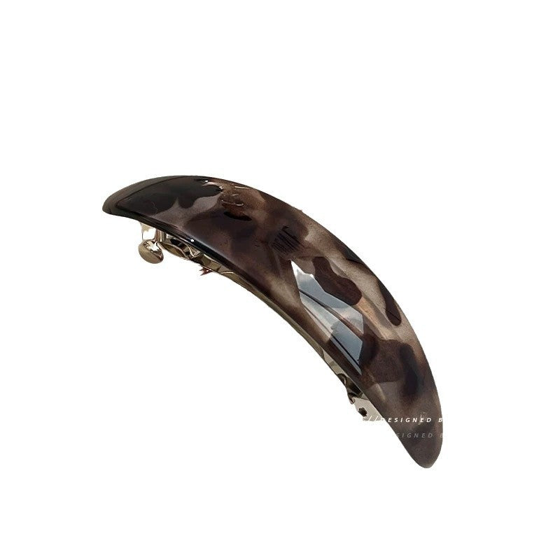 Curved elegant one-line spring clip hair clip women's back of the head classy horizontal clip 2024 new large plate hair clip