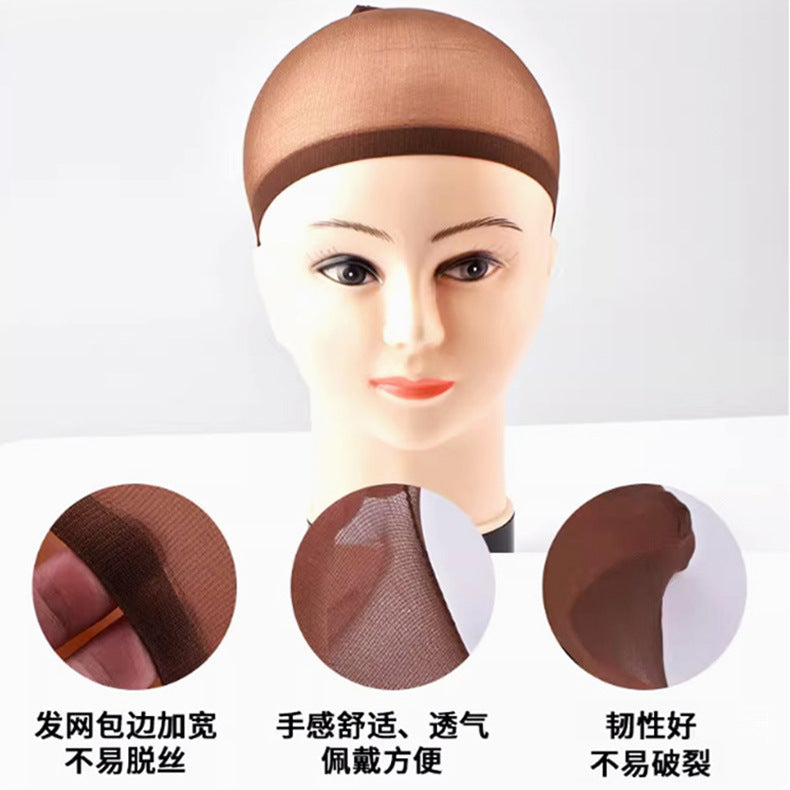 Wig lace hair net wig cap wig headgear wig cap stretch stockings net cap 2 pack in stock wholesale