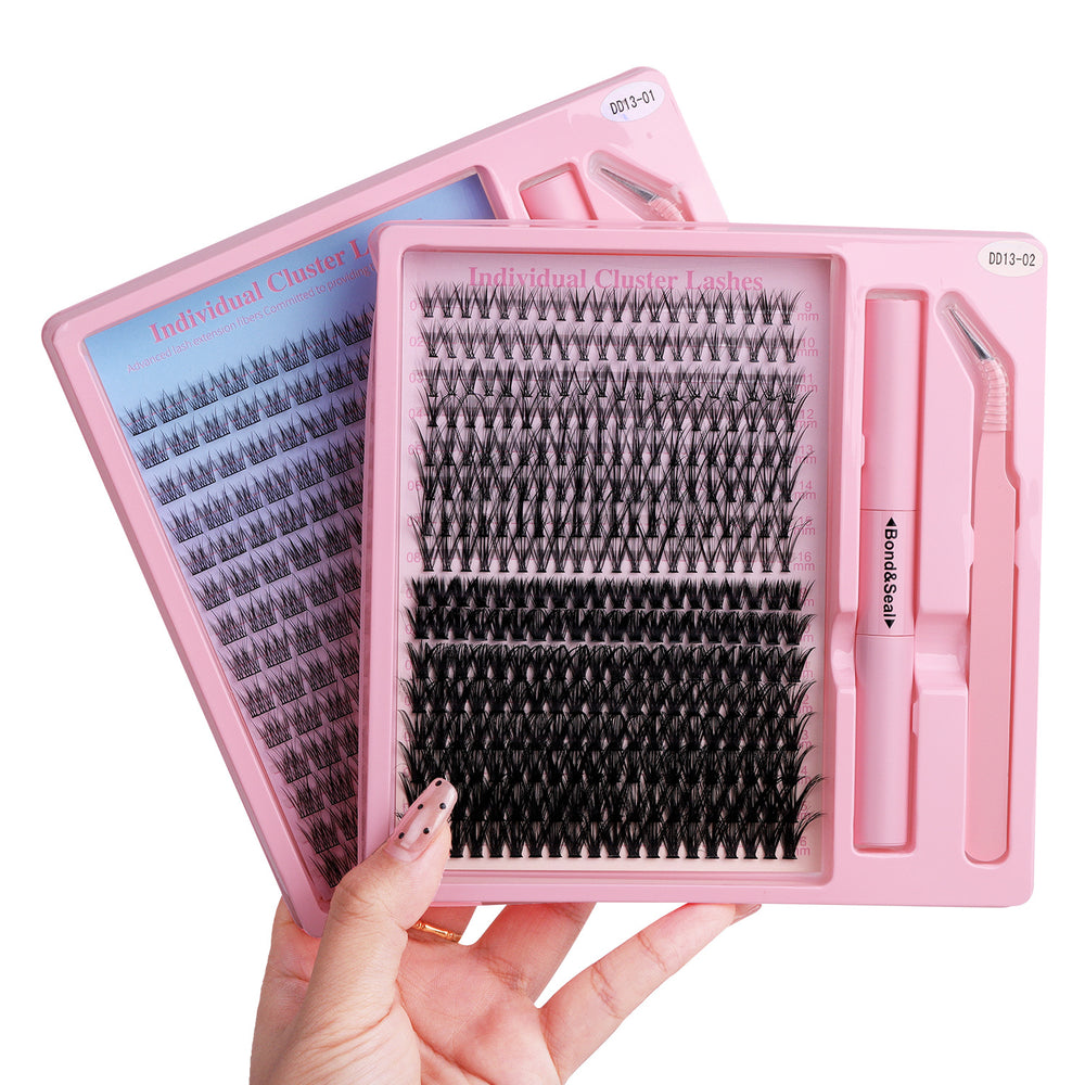 European and american style false eyelash kit - diy segmented fishtail fairy lashes, natural simulation eyelash extension kit