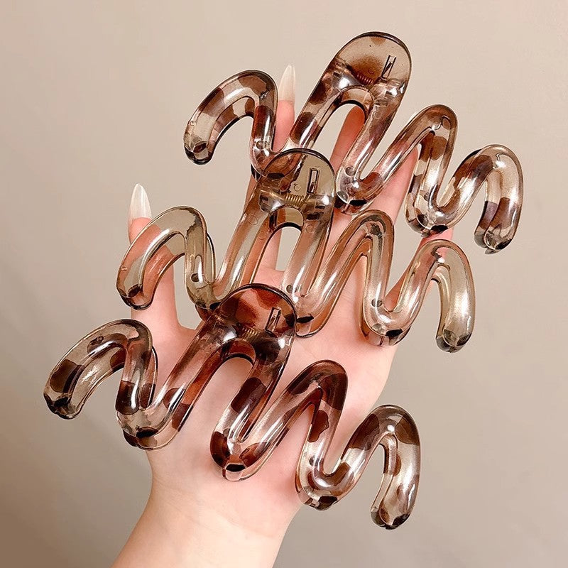 Jelly color wave gripper, back of head hair gripper, hair clip, shark clip, 2024new arrival summer hairpin headwear