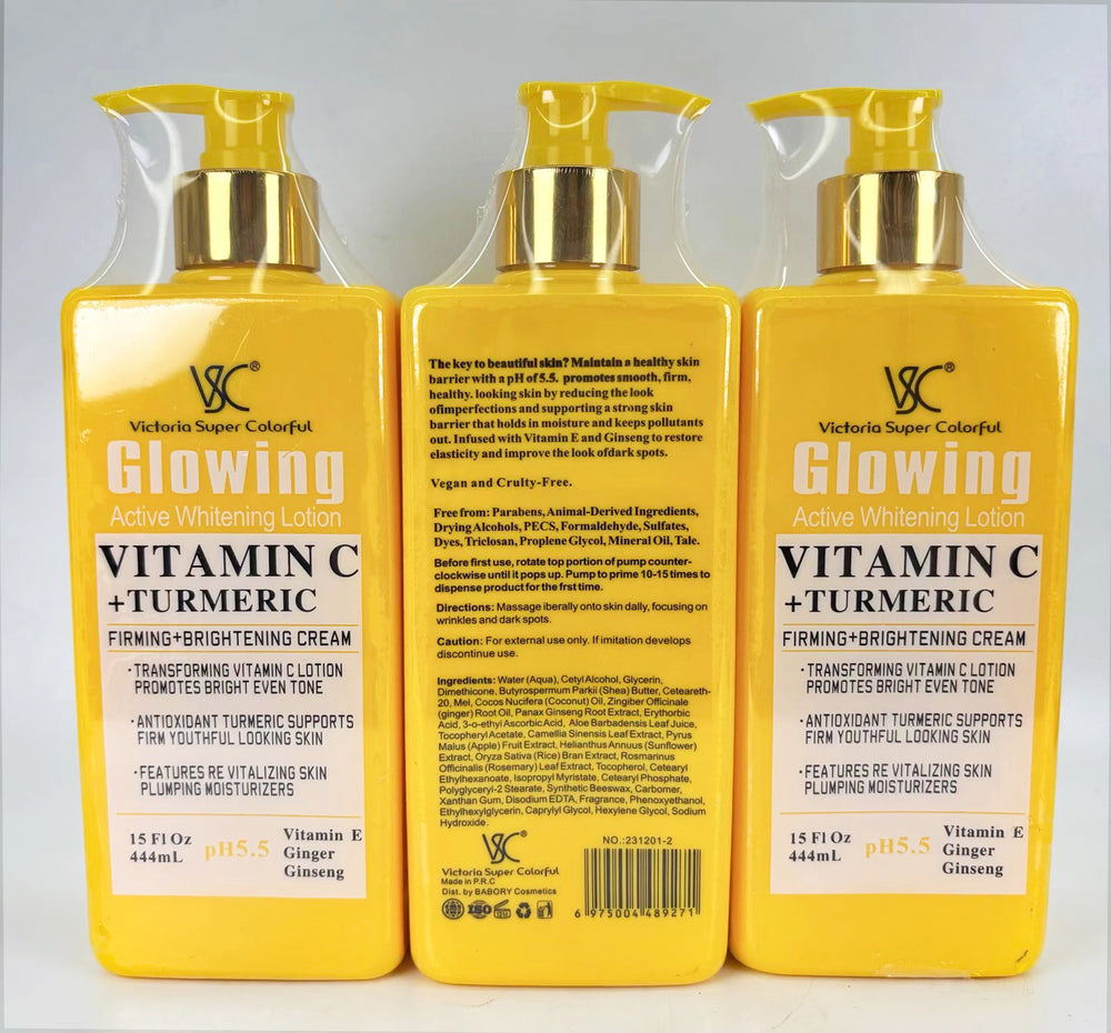moisturizing lotion vc & turmeric body lotion skin moisturizing, translucent, blackening and firming body lotionexport