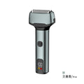 Portable reciprocating shaver with triple blades, full body washable electric razor, mini digital display for sideburns and beard trimming