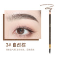 Novo wooden hard core double-ended eyebrow pencil waterproof sweatproof non-fading pencil style sharpenable duckbill flat head