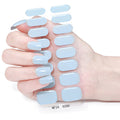 Zhengxiang customized french gel nail art stickers ice transparent solid color ins cross-border uv phototherapy semi-cured nail stickers wholesale