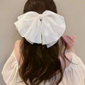 Gypsophila mesh bows hair clip classyelegant top clip half-tied hair back spring clip hair accessories for women