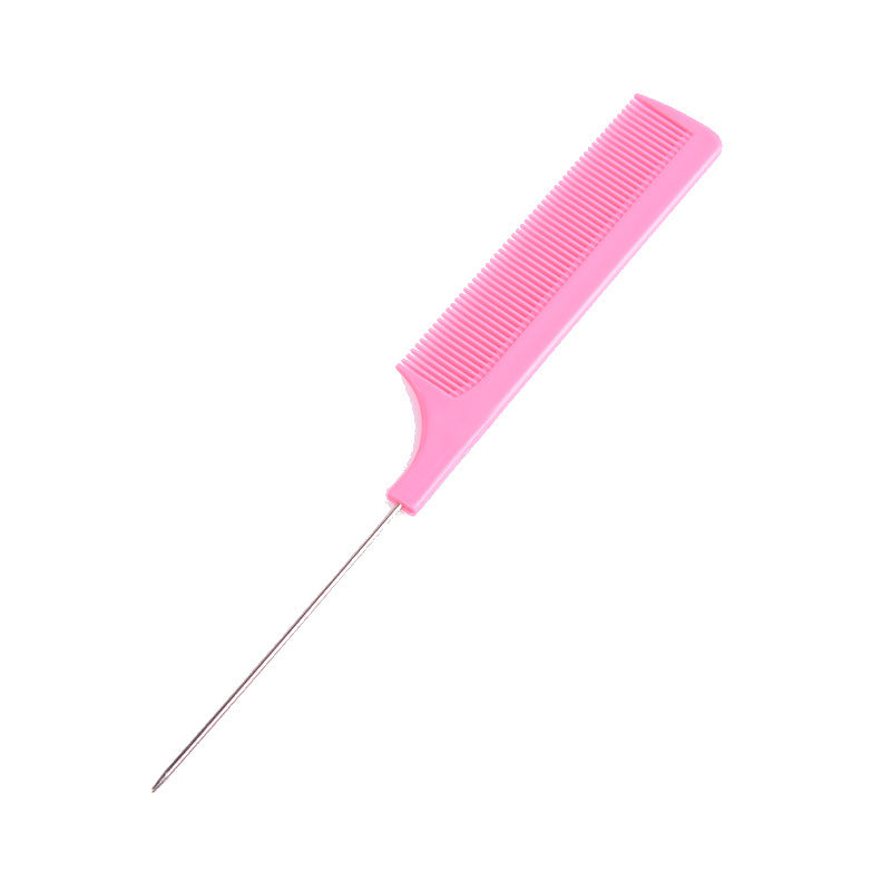 hot-selling 21cm hairdressing steel needle comb, pointed tail comb, plastic comb, pointed tail comb, hairdressing tools, spot wholesale