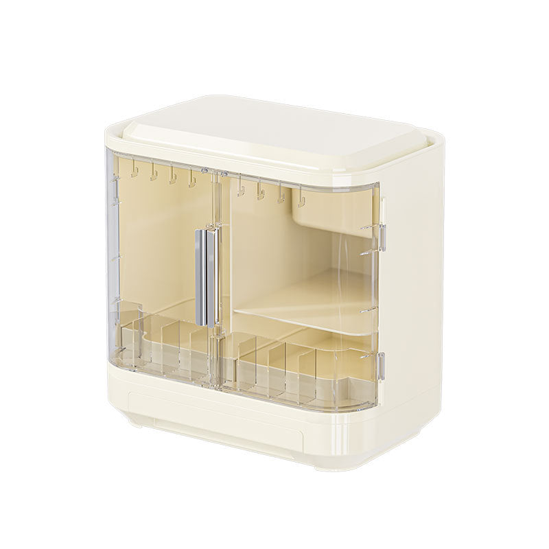 Cosmetic organizer desktop drawer mirror storage rack makeup mirror plastic storage home mirror