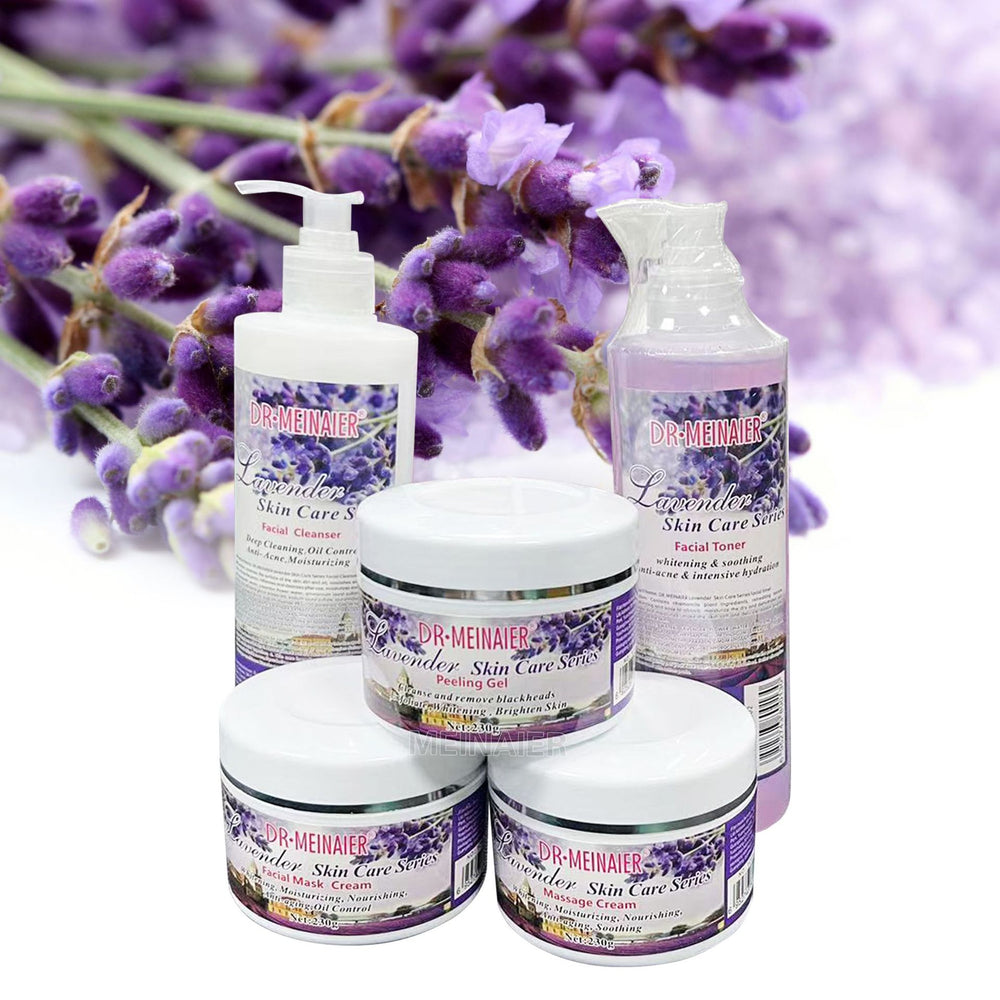 lavender skin care kit soothing repair essence massage cream hydrating beauty salon factory direct sales