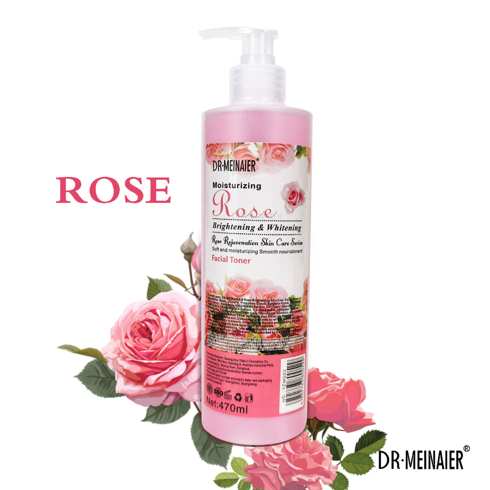 rose brightening toner, shrinking water, refreshing oil control, shrinking pores, hydrating and moisturizing toner 470ml