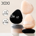 Xixi thumb flocked powder puff - loose powder puff, low dust, beginner-friendly, wet & dry dual-use makeup sponge, 2-pack