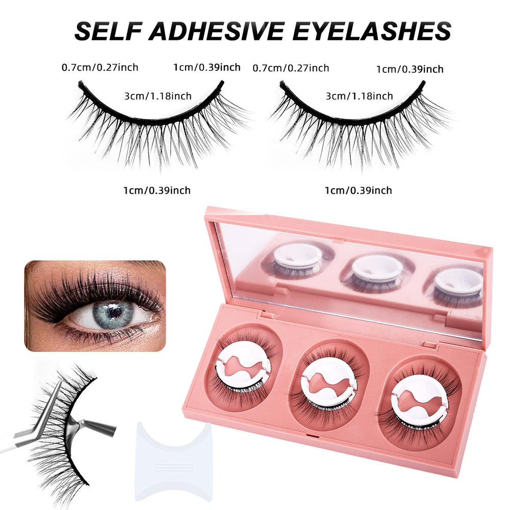 Ready-to-ship, glue-free, self-adhesive false eyelashes from the manufacturer. wholesale multi-pair, one-piece, long and slender black band false eyelashes with adhesive strip for lazy users
