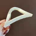 Simple frosted triangle gripper 2024 new style hair gripper elegant large shark clip hair clip headwear