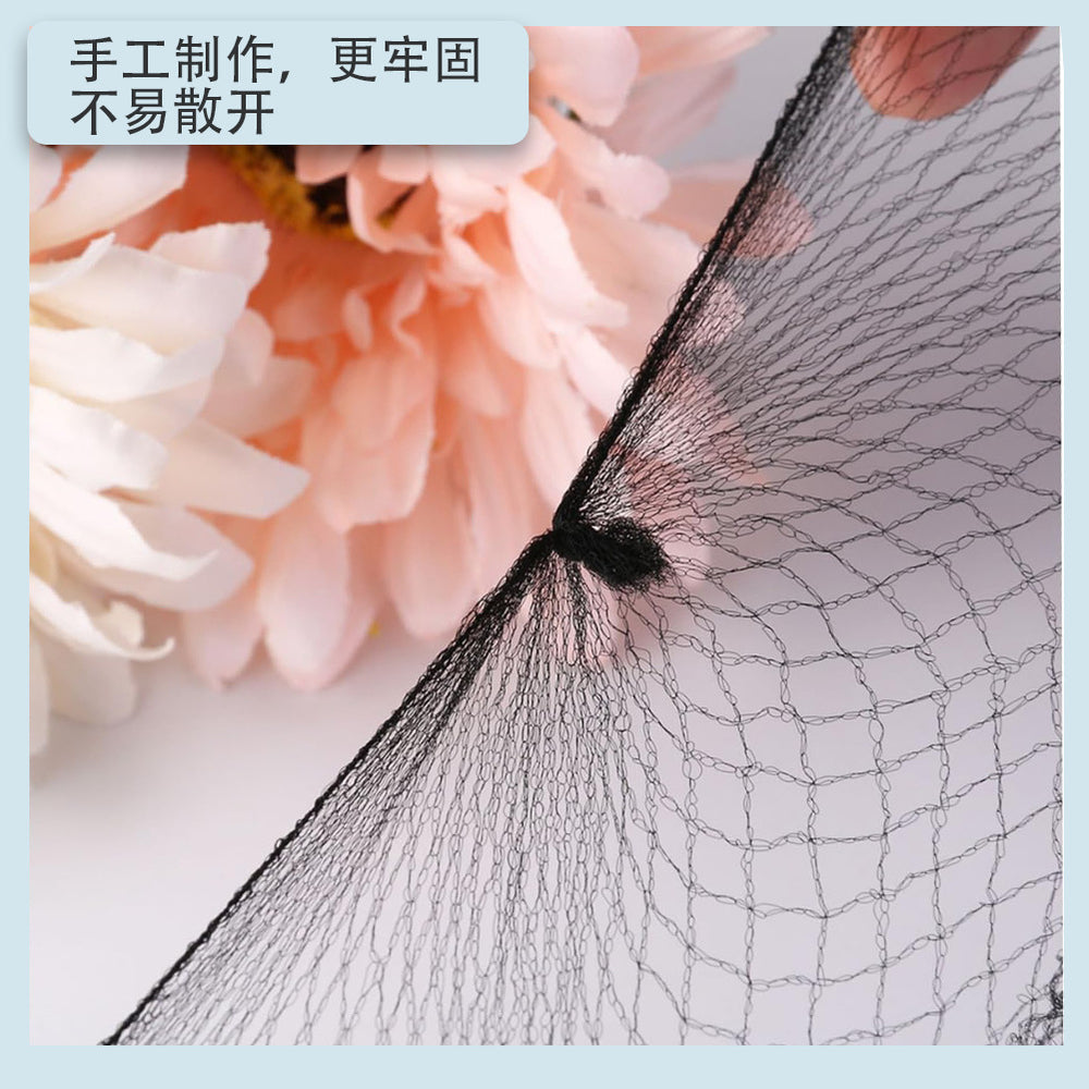 5mm disposable invisible hair net for updos, perfect for flight attendants, professional dancers, and hanfu. handmade lace hair cover with ancient chinese style