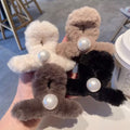 Fall and winter imitation rabbit fur stuffed hair clip for women new arrivalclassy back of head hair clip accessible luxuryeasiest for match headwear hair accessories