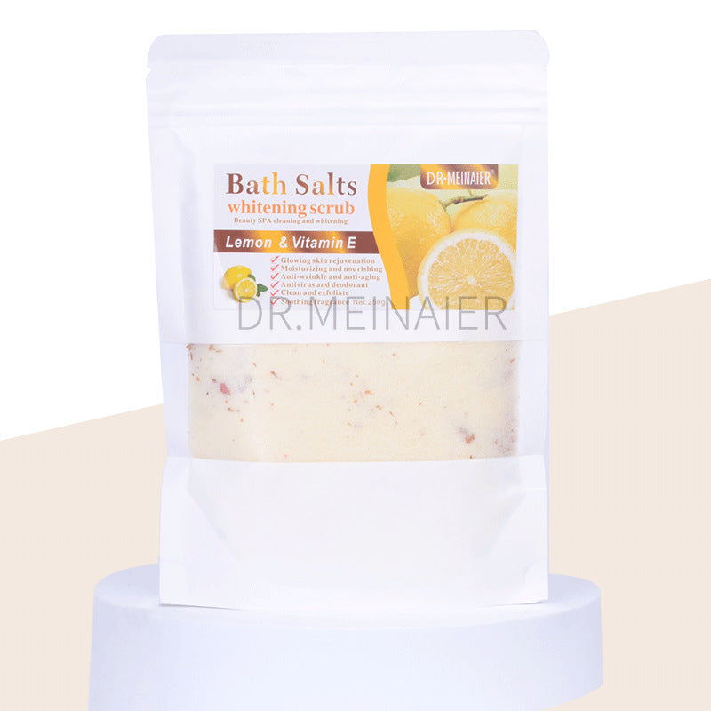 petal aromatherapy sea salt body scrub bath salt 250g bath exfoliation cleansing and smoothing foreign trade wholesale